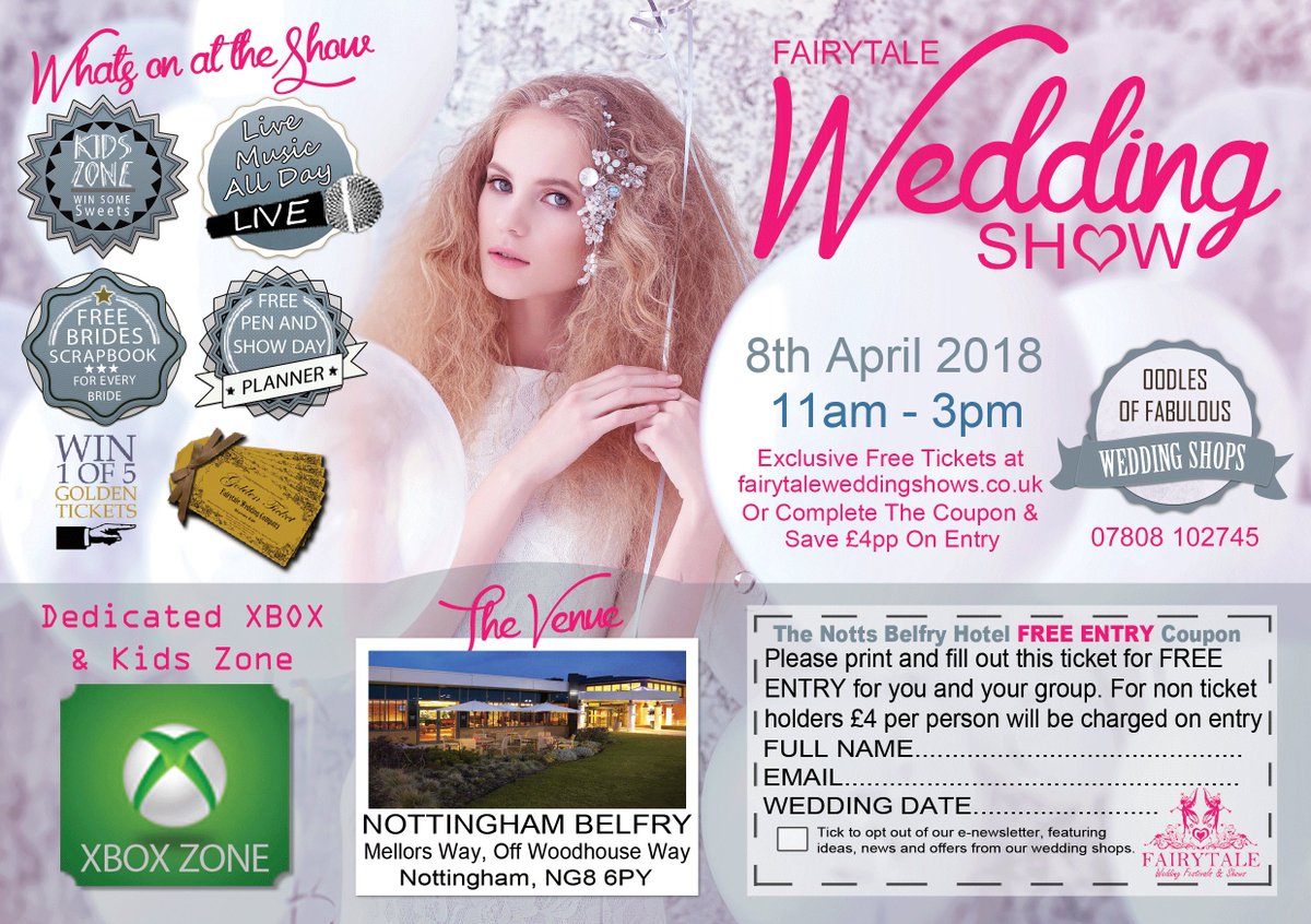 With just 3 days to go till the Notts Belfry Show, make sure you grab your tickets and come down to a fantastic Fairytale Wedding Planning Experience, where you can find everything you need to make your wedding a dream come true.