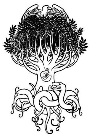 earthstoriez's tweet image. Meet the #treelore #wordtree 
#FolkloreThursday
#Yggdrasil, the World Tree in Norse mythology, grew on an island surrounded by the #see, in the depths of which the World Serpent lay.
This ash tree&apos;s trunk reached up to the heavens, and its boughs spread out over all Earth.
