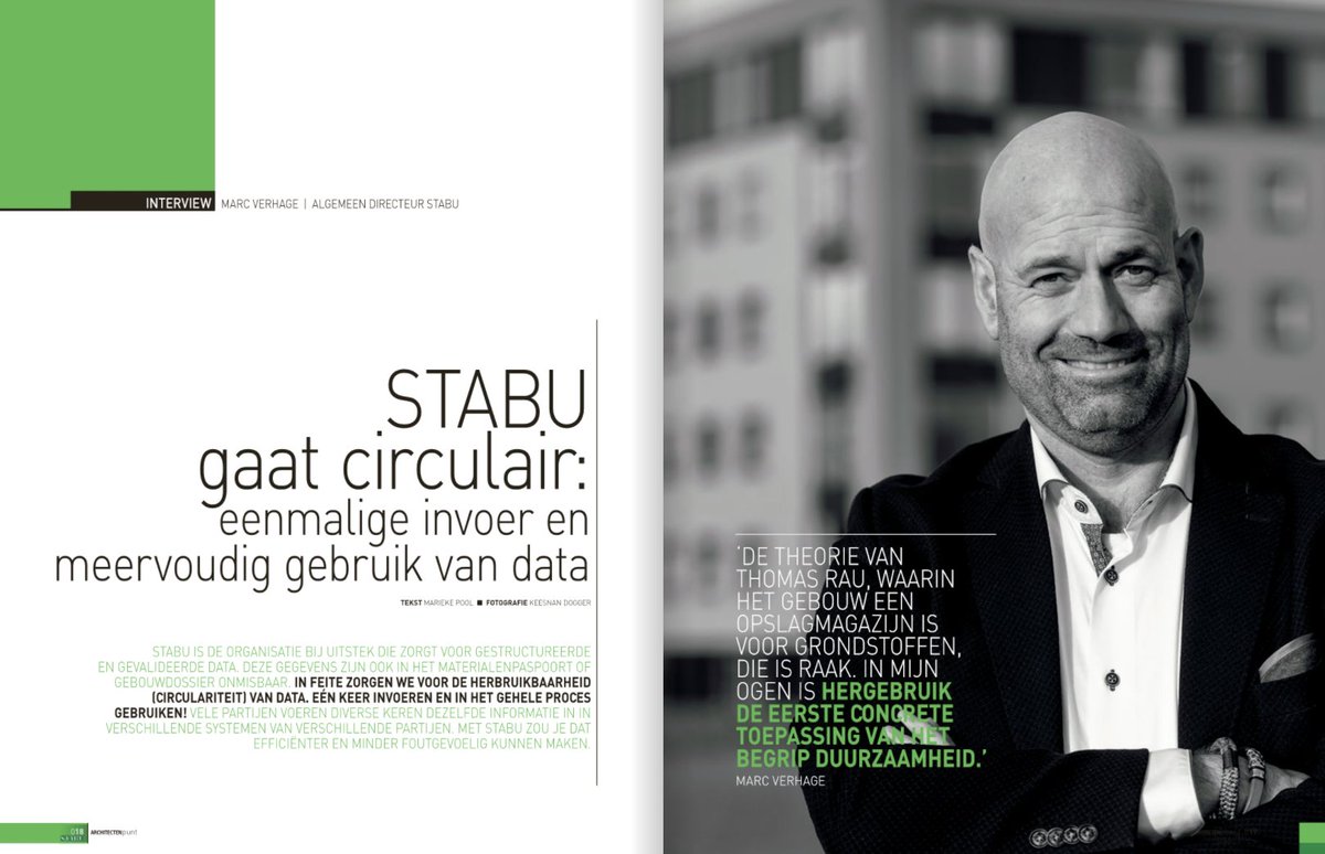 architectenpunt's tweet photo. In de 6e editie van het #ArchitectenPuntMagazine richten we ons vizier op de toekomst. Lees hier het hele interview met @mverhageatstabu , directeur @InfoSTABU , over gestructureerde en gevalideerde data.

https://t.co/H5l9ftftEJ https://t.co/0CDuajflI2