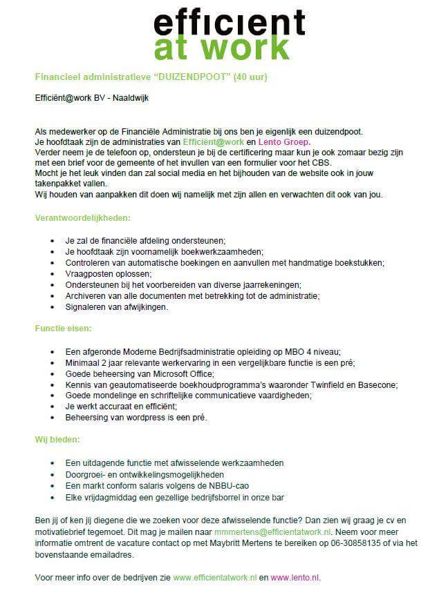 Ben jij of ken jij degene die we zoeken voor de #vacature Financiële Duizendpoot?? @JASWestland <a href="/DenHaagBanen1/">Vacatures Den Haag</a>