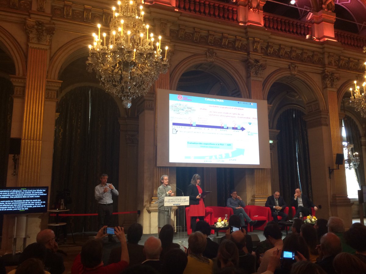 "A la maison l'exposition est plutôt basse, il y a un pic au niveau des transports et à l'école. Plus les enfants ont été exposés à la pollution, plus ils ont de risques de développer de l'asthme" Isabelle Momas de @UParisDescartes #StopPollution