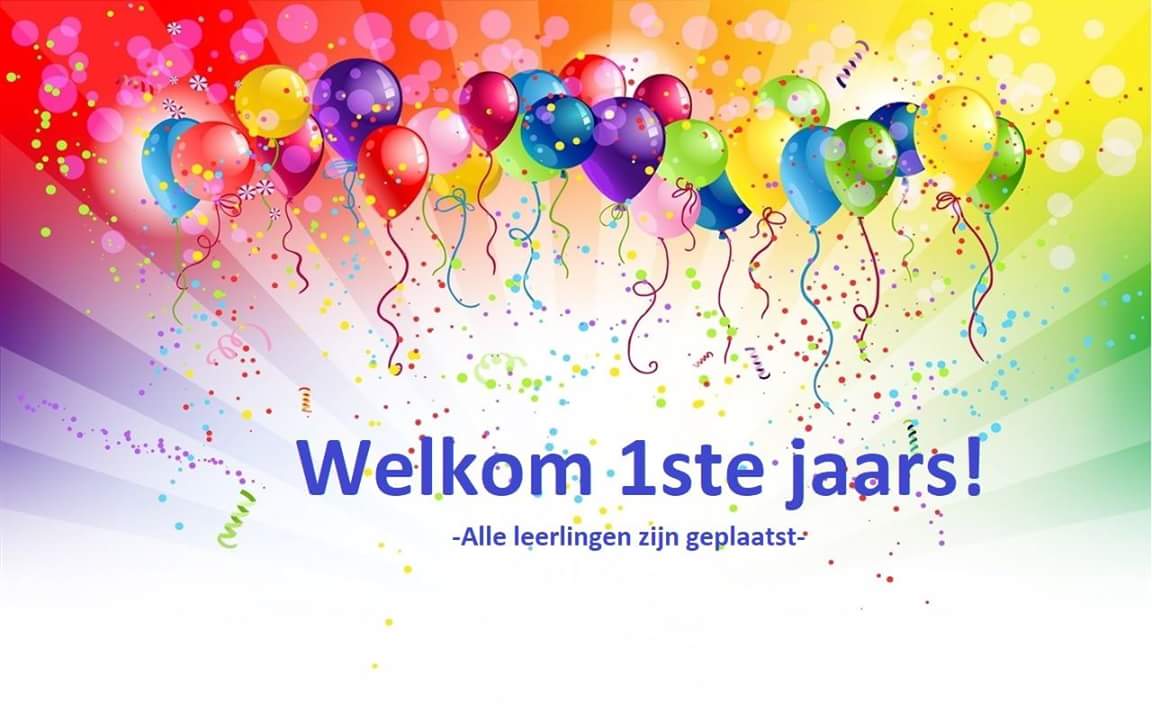 Met trots kunnen we melden dat alle leerlingen geplaatst zijn! Welkom!