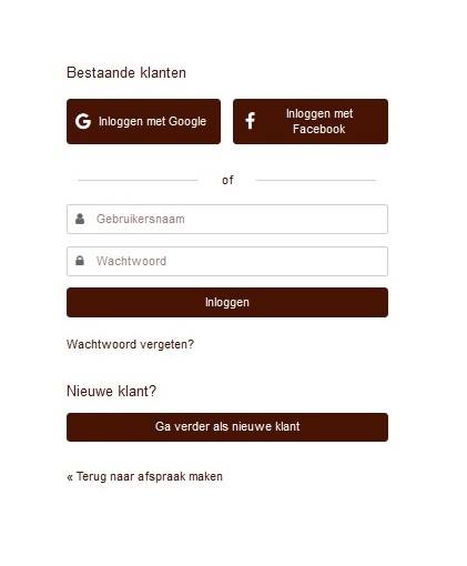 ✅ Consumenten kunnen versneld inloggen via Facebook en Google. Weer een stukje makkelijker om afspraken te maken!