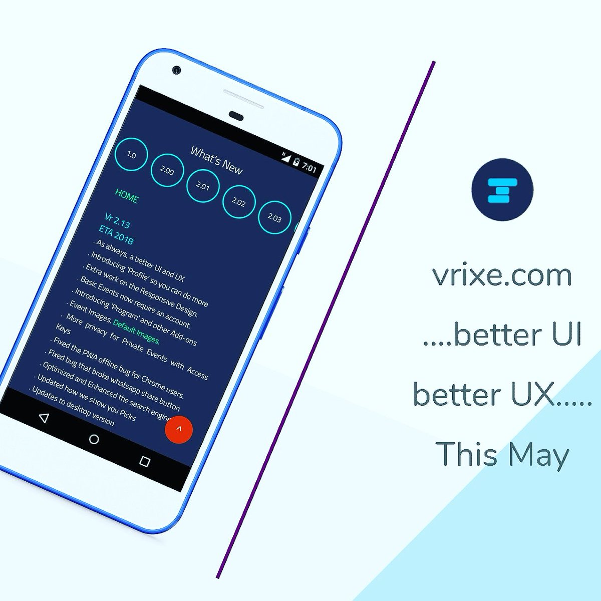 vrixeapp's tweet photo. ...this is our May Event. What's yours?
#events #eventplanner #webapp #ui #ux #design #webdesign #vrixe #pwa #event #android #web #startup #tech #techstartup #marketing #may #launching https://t.co/6GnEawugoK
