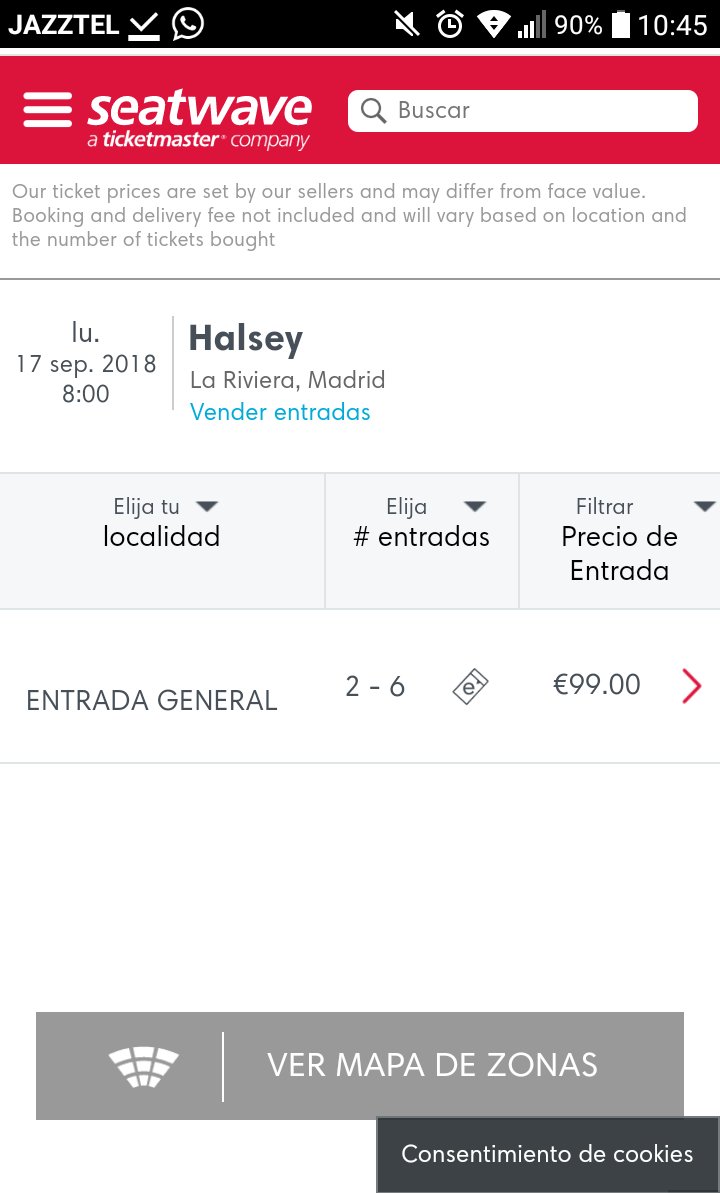 me1gad1a's tweet photo. Normal. Si estan todas aqui ya al doble de precio #putareventa #halseyMadrid https://t.co/Ji7BkWBUXJ