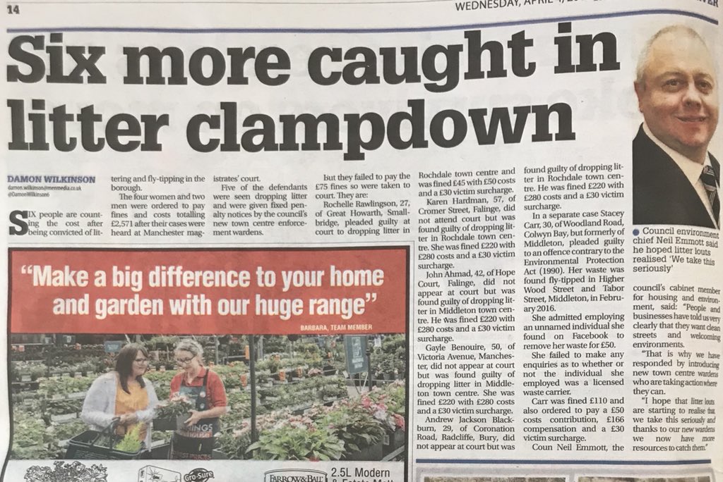 LabourRochdale's tweet photo. Your Labour council will always work hard to track down those responsible  for this form of anti-social behaviour which affects us all https://t.co/co0nkVflCi