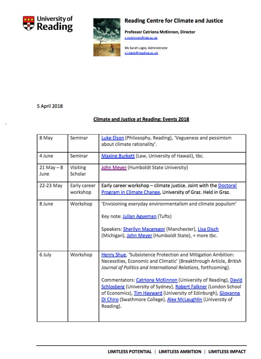 RdgClimateJust's tweet photo. Events in 2018 at centre for Climate and Justice, University of Reading. https://t.co/lDO79KOs23
