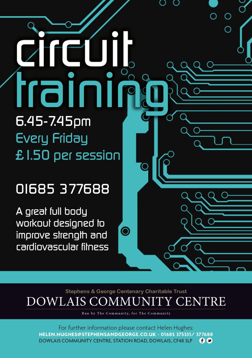 BabyBookwormsMT's tweet photo. Improve your #fitness and #strength with #Circuits every Friday 6.45pm-7.45pm #DowlaisCommunityCentre. Contact the centre for more details. https://t.co/vrYeidHlFS