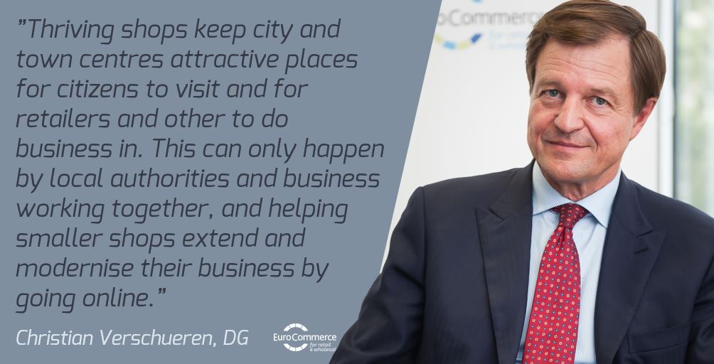 EuroCommerce's tweet photo. PRESS RELEASE | #Retail innovating in city and town centres | https://t.co/AIY8xmw8U5 | #ICRE2018 @icre2018 #retailincitycentres https://t.co/I2ssuwjfEr