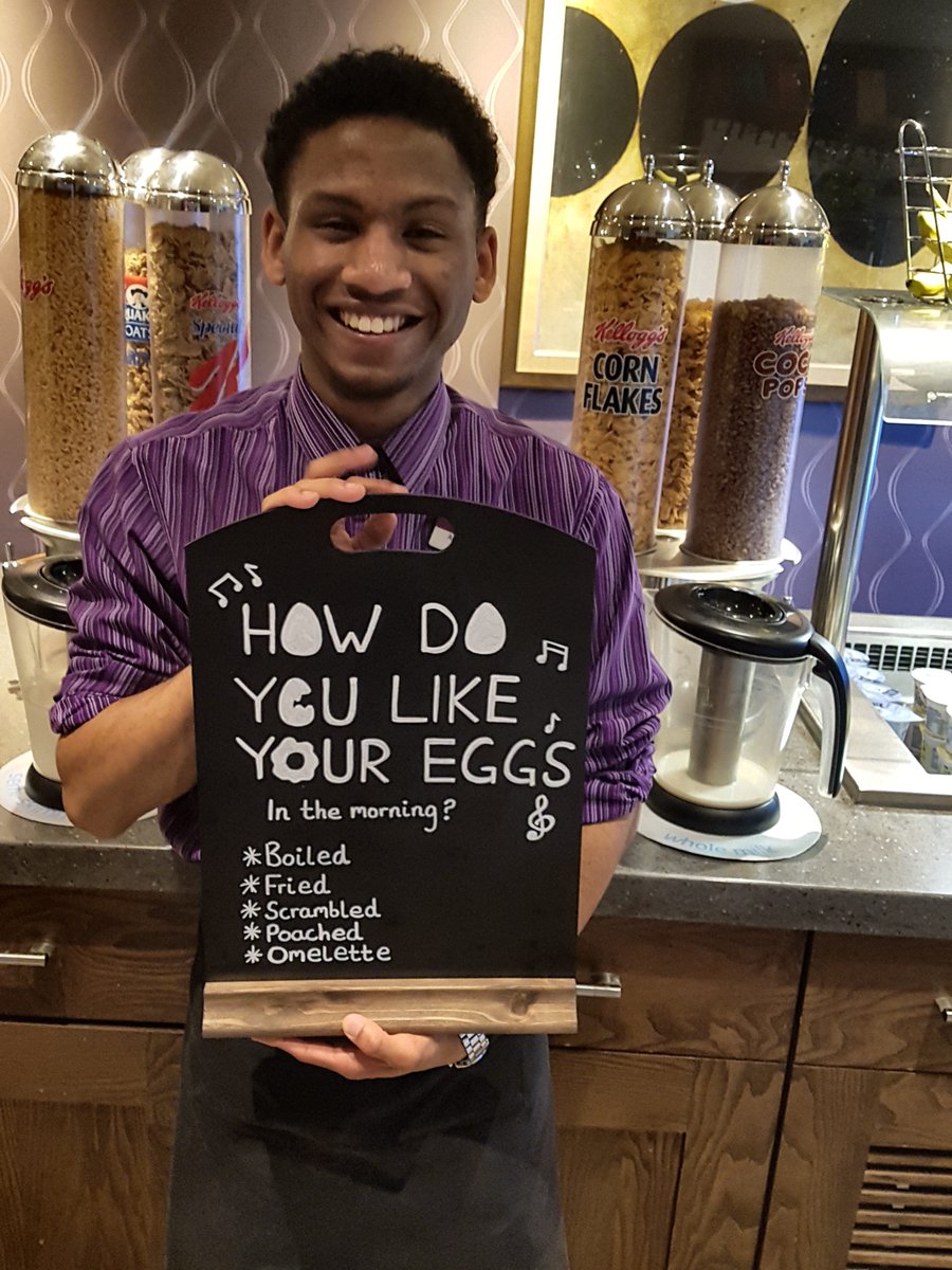 How do you like your eggs in the morning? 🎶🎵🎶
We love ours with a smile ! 😁
Our budding artist, Amarhn Young, has created a lovely board for our buffet area...😍😍😍

#thepowerof1

<a href="/SolihullTCPI/">STC PI</a> @Hinson_Yates <a href="/SDEBDD/">simon ewins</a>