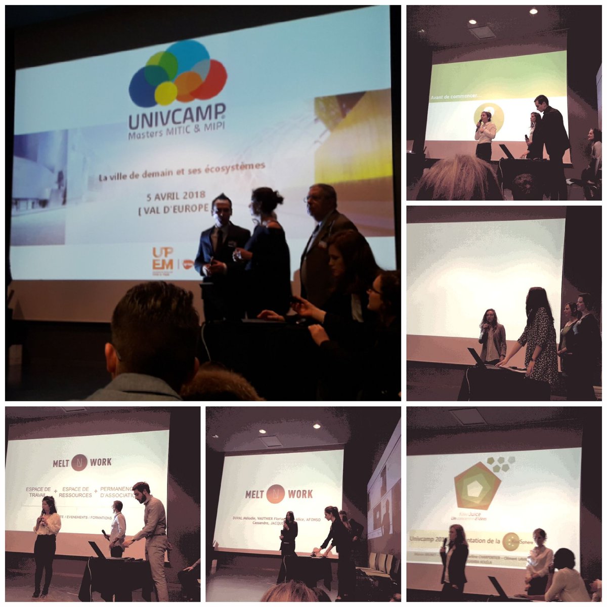 Sandrine_S2L's tweet photo. 👏pour la #creativite le #professionnalisme des #pitchs @agora_descartes @Meauxtopic77  @MeauxTive @shareplace_upem @KiwiJuice_mis #Univcamp2018 @upemlv projets M2 #mipimitic https://t.co/eL1CirTUos