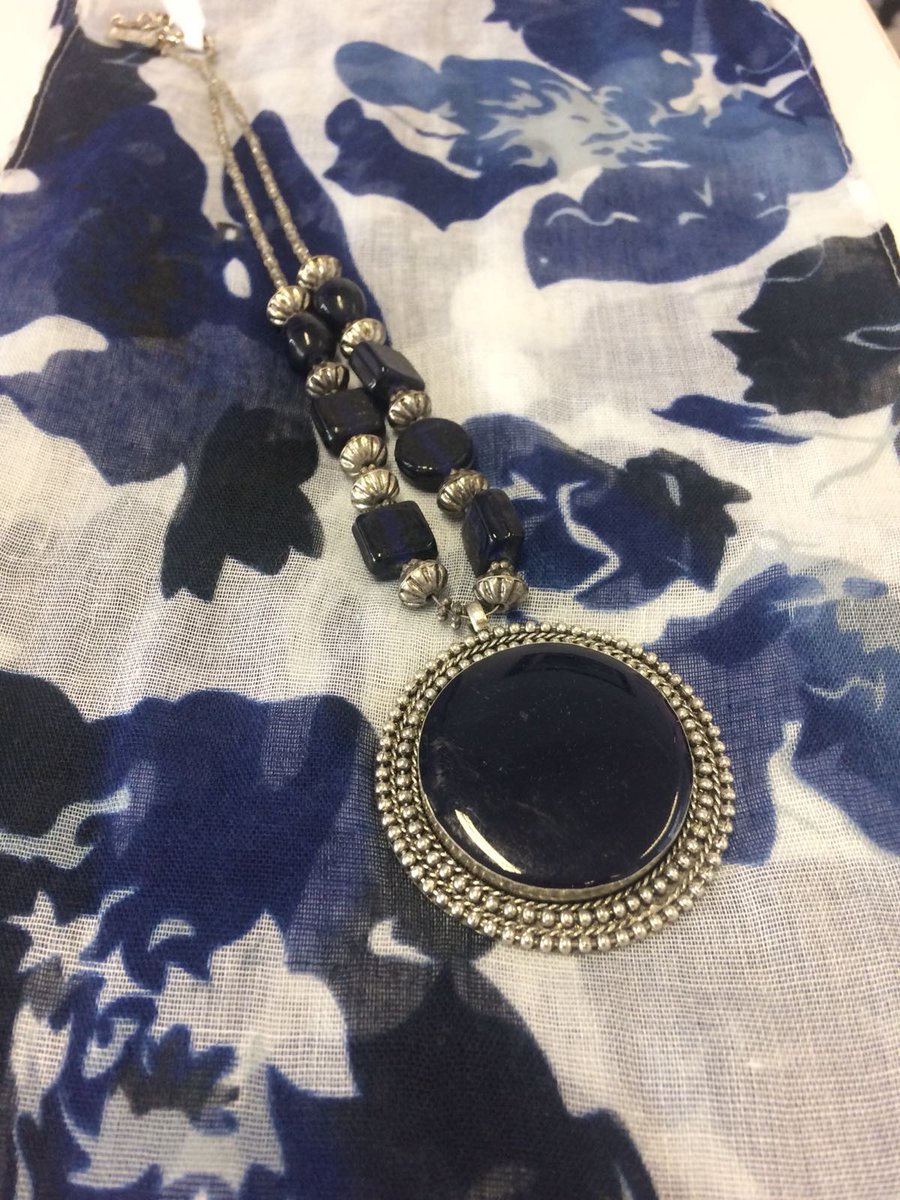Beautiful necklace with a lovely soft touch spring scarf. 👠👚👛👡👕