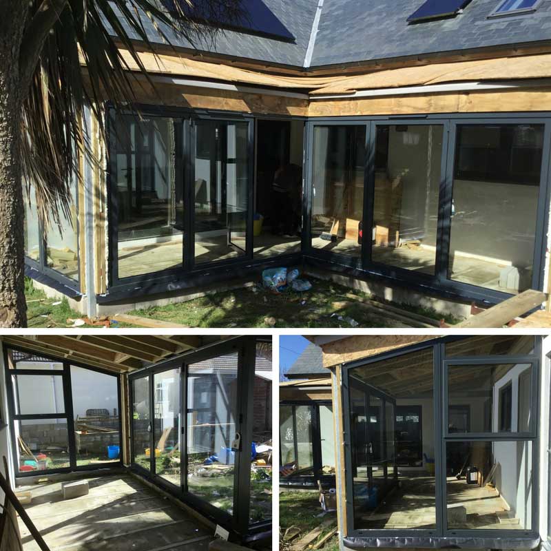 AspectWindows's tweet photo. #aspectinstallations - a recent installation of @Originbifolds bi-folds and @AluK_GB windows in this garden room extension. @ExeterAluminium #gardenroom #makingthemostofsummer #madeinGB https://t.co/dYW1qJHdZg