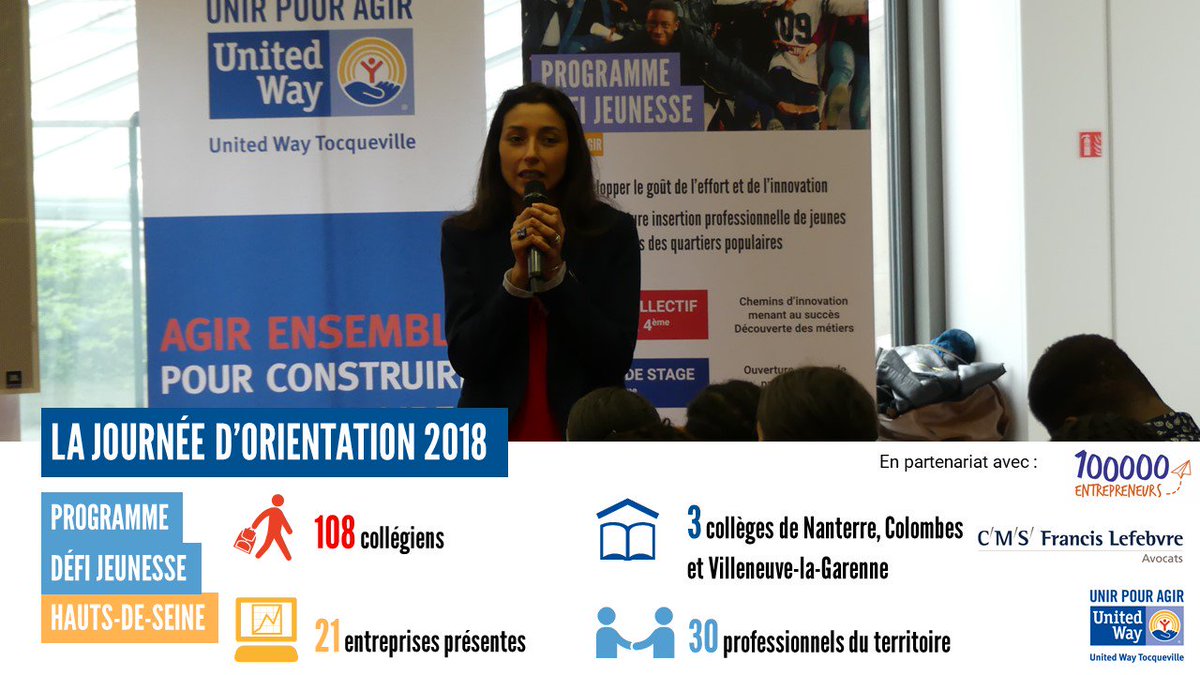 Alliance_edu_uw's tweet photo. Anahi Nguyen, créatrice de @lhabibliotheque, @DenisJacquet de @la_croissance et @_EduFactory_ et Leila Bret @AdiveFrance expliquent leurs parcours d'entrepreneurs aux collégiens: "Faites-vous confiance, croyez en vous!" #JO92 #DéfiJeunesse https://t.co/r6oqYB9AwX