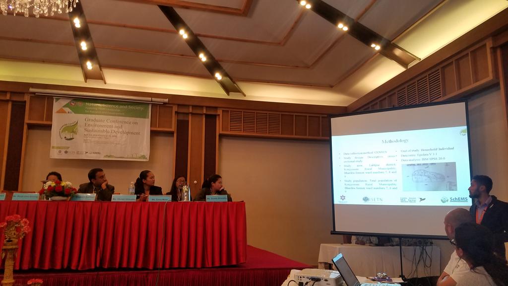 ISETNepal's tweet photo. Mr. Ankit Acharya presenting on Assessment of Knowledge, Attitudes and Practices of People Regarding Health and Illness: A case of Bhardeu 5, Konjyosom Rural Municipality, Nepal. #HKC2018 https://t.co/k6qKrWsGXt