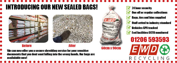 ewdrecycling's tweet photo. With the GDPR coming into place May this year, we all need to ensure we dispose of our Data securely. Here at EWD, we can do it for you with our shredding service. Call now on 01206 593 593 https://t.co/EeOAGtj7Kn