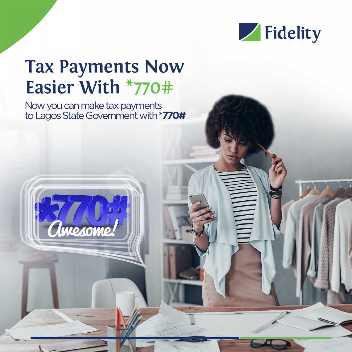 fidelitybankplc's tweet image. Now you can make payments to Lagos State Government with *770# #InstantBanking