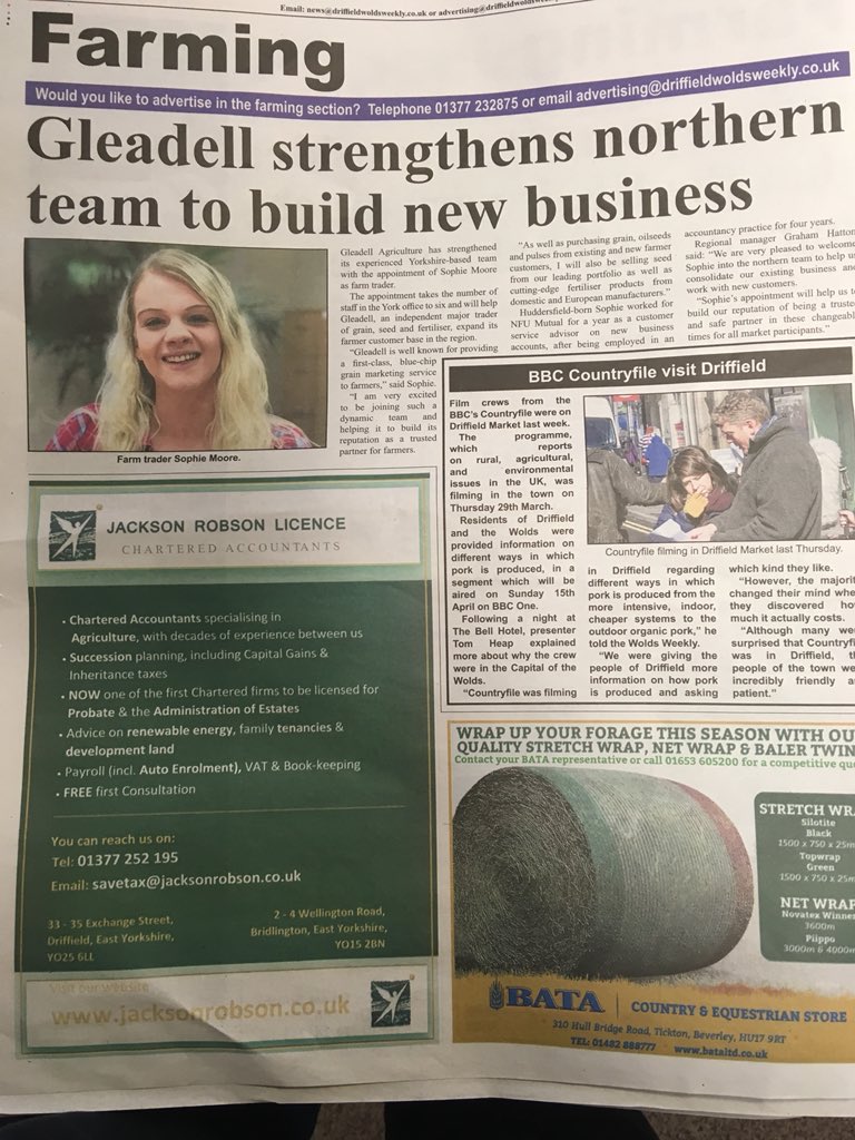 GHattonGleadell's tweet image. Some positive news amongst the doom &amp;amp; gloom!  It’s great to welcome new &amp;amp; hugely enthusiastic people into the industry @Gleadells