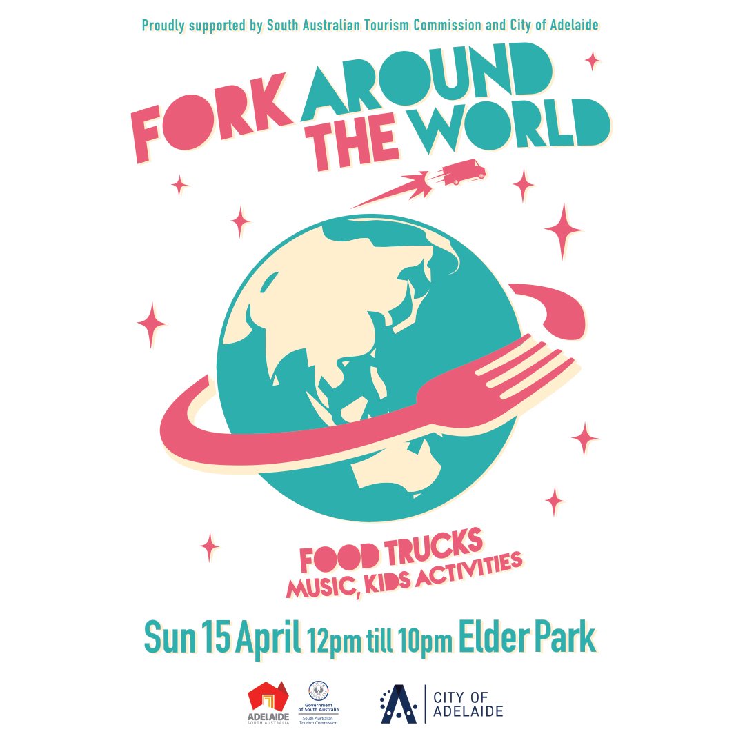 Fork on the Road (@fork_ontheroad) on Twitter photo Join us for Fork Around the World on Sunday April 15 in Elder Park between 12pm and 10pm, local food showcasing flavours from around the world, along with craft drinks, loads for the kids and Comm Games on big screen <a href="/CityofAdelaide/">CityofAdelaide</a> <a href="/ADLRiverbank/">Adelaide Riverbank</a> Join us for Fork Around the World on Sunday April 15 in Elder Park between 12pm and 10pm, local food showcasing flavours from around the world, along with craft drinks, loads for the kids and Comm Games on big screen <a href="/CityofAdelaide/">CityofAdelaide</a> <a href="/ADLRiverbank/">Adelaide Riverbank</a>