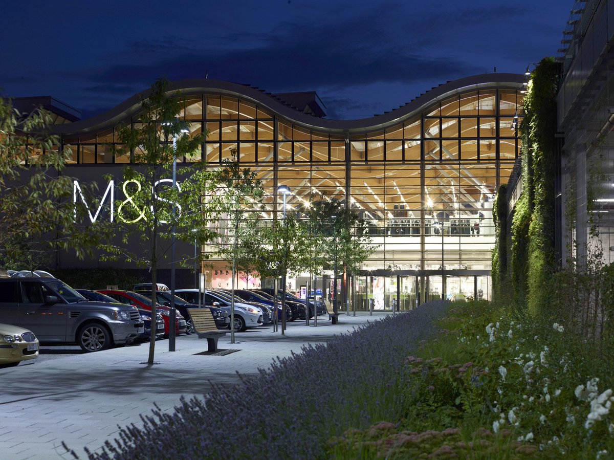 AukettSwanke's tweet photo. #tbt to 2012 and the completion of Cheshire Oaks for Marks and Spencer, an exemplar in sustainable retail design. The building's environmental performance is discussed in a @RIBA POE research report, which you can read here: https://t.co/1jC5bPpQT6 https://t.co/NdjRH1B4MT