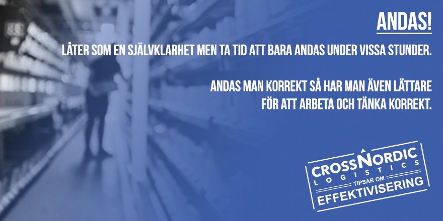Andas! Det är lätt att glömma av att andas korrekt i stressiga situationer vilket bara skapar mer inre stress. Ta en kort paus, tänk på andningen några sekunder och hoppa in i situationen igen. Det kommer göra att du kommer kunna tänka mer korrekt. #andas #tips #taenpaus #ehandel