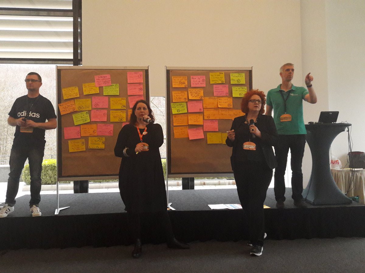 LeneFreu's tweet photo. Perfect choreography: Session planning at #AgileSafari. #Transformers40 https://t.co/lpyRj2TizJ