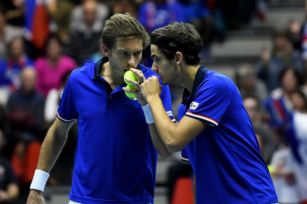federtennis's tweet photo. Per il match di doppio di sabato i capitani hanno deciso di schierare Paolo #Lorenzi e @BolelliSimone per l'Italia, @p2hugz e @nmahut per la Francia! #stayFIT #tennis #DavisCup #ITAFRA https://t.co/dTdWVlOVs3