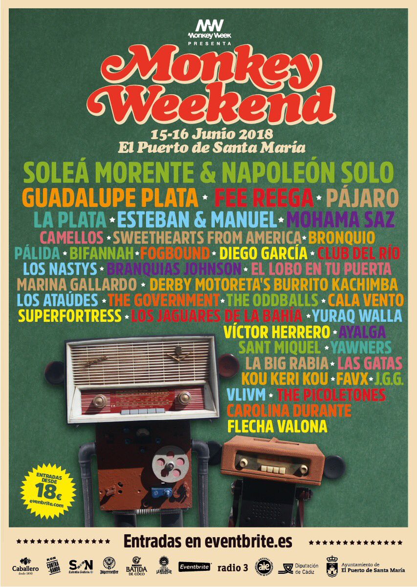 ¡Vuelve #monkeyweekend! Los días 15 y 16 de junio, #vamosh a #elpuertodesantamaria
Entradas ya disponibles aquí:
eventbrite.es/e/entradas-mon…