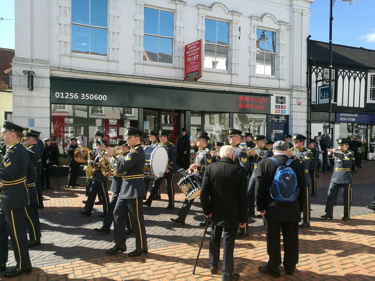 Great to see the RAF <a href="/RoyalAirForce/">Royal Air Force</a> celebrating  their 100 years anniversary parading past our office today #RAF100