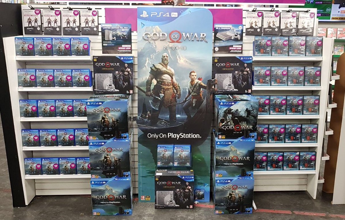 GAMEHullSuper's tweet photo. Defy the gods &amp; pre-order #GodOfWar in store today! Released Friday 20th April! https://t.co/nT6DrU4VSE