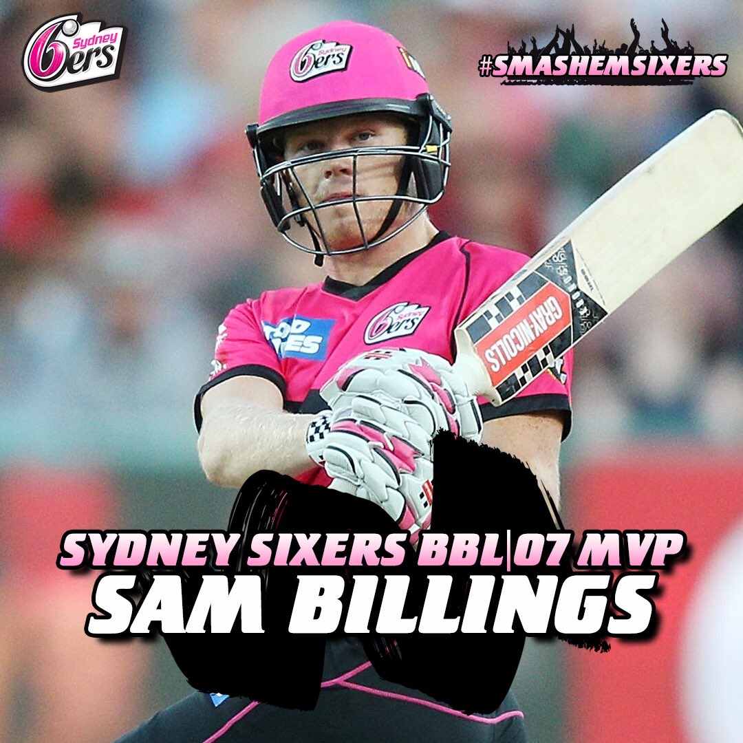 SixersBBL's tweet photo. π
> Congratulations to our @BBL|07 MVP, @sambillings! Well done Bilbo! π
#smashemsixers https://t.co/yUcIftvkRj