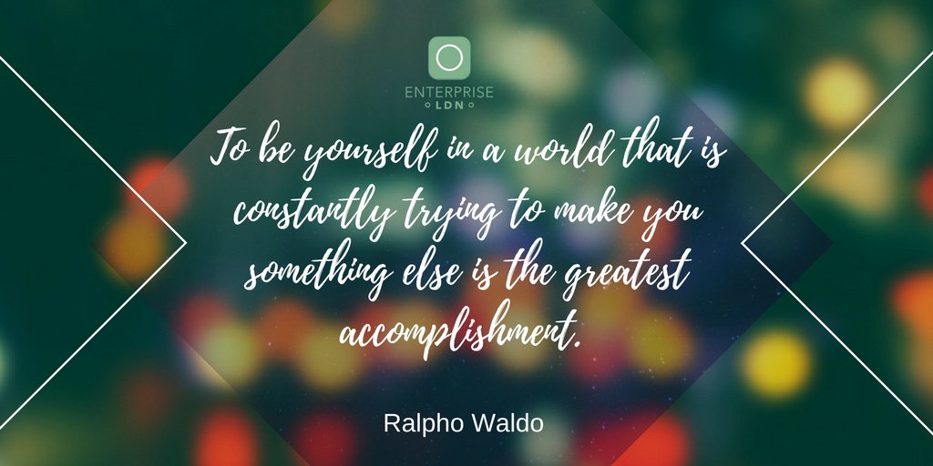 LDN_Enterprise's tweet photo. The #ThursdayThoughts for today is to be yourself! 
#goodmorning https://t.co/Hj1MgnO5SA