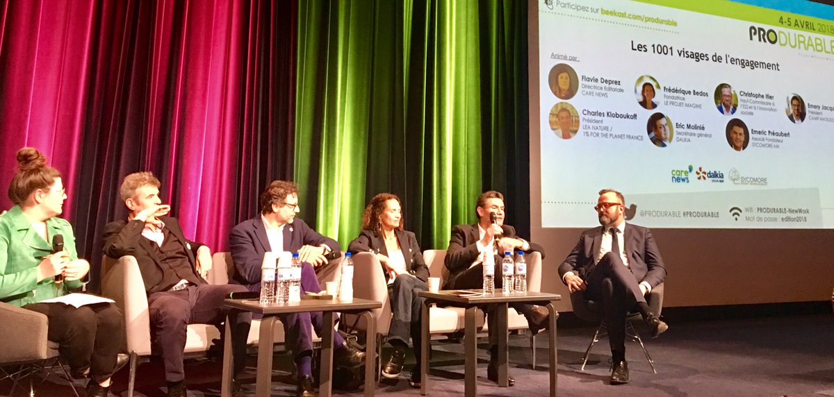 IGougenheim's tweet photo. #engagement : intérêt général, solidarité, partage mais aussi compétences, bienveillance, efficacité #PRODURABLE2018 #frenchimpact https://t.co/0WCDeEvmvA