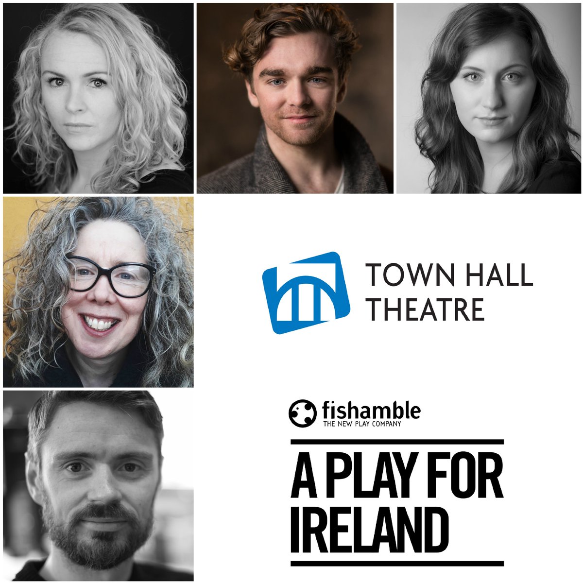 Fishamble's tweet photo. The 5 superb playwrights that will be working with us and @THTG on #APlayForIreland will be Marina Ní Dhubháin, @NeasaOCallaghan, Hugh Travers, @janbananmoran, and @Fionnfoley #Fishamble30. https://t.co/yTvUnYcV8T https://t.co/43kkVmUEFq