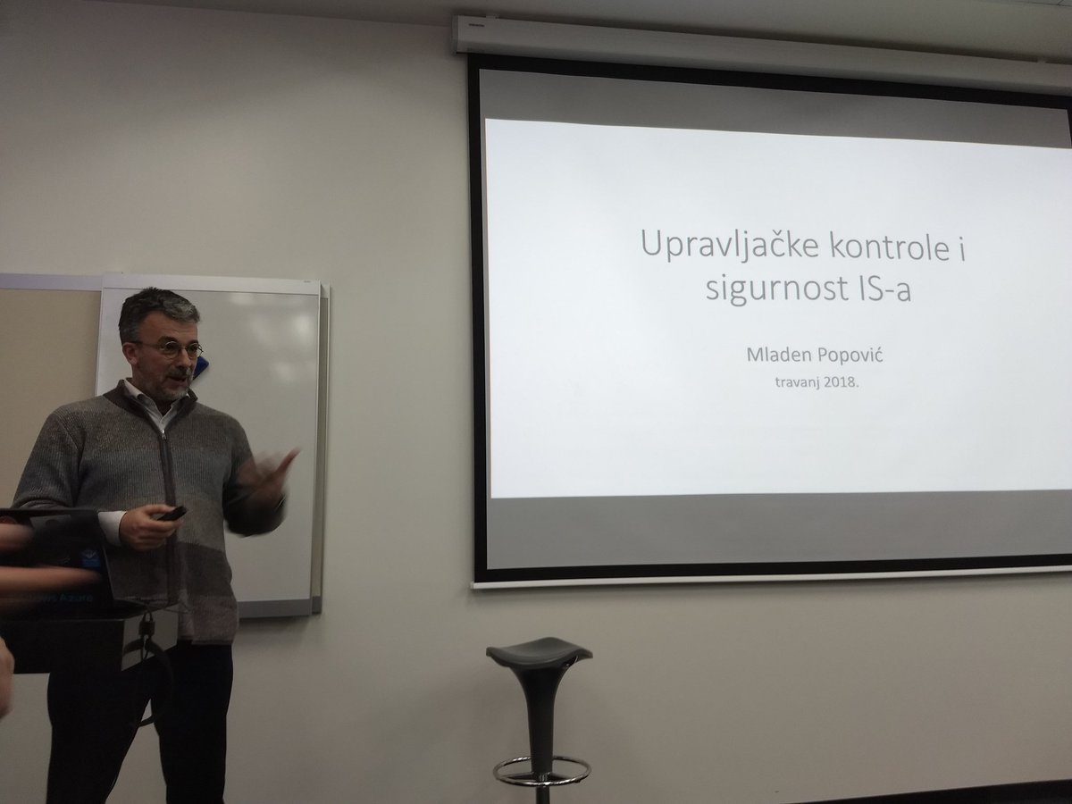 gzarinac's tweet image. Mladen Popović &amp;amp; #ISSecurity on #ITPro User Group Zagreb