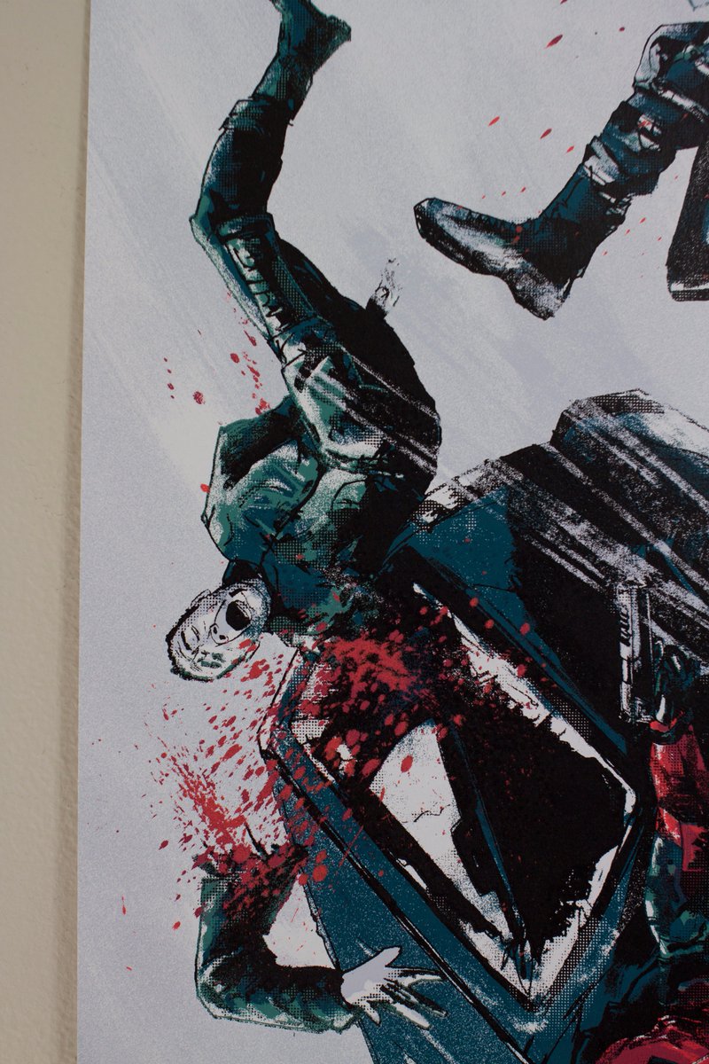 vgkids's tweet photo. More pics of @benterdik's Deadpool print. 24"x36" or 36"x24", depending on your preference / 9 colors / @frenchpaperco 100# Pop-Tome Sweet Tooth / No sale link
#deadpool #benterdik #serigraph #screenprint #screenprintedposter #screenprinted #vgkids https://t.co/LpRbrKxmEv