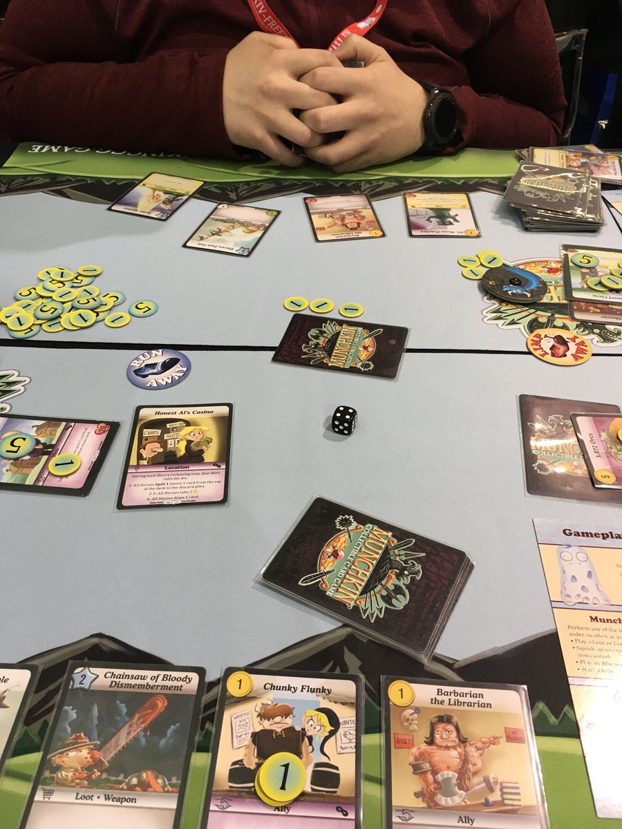 Decided to #playmunchkinccg while hanging out at #pax