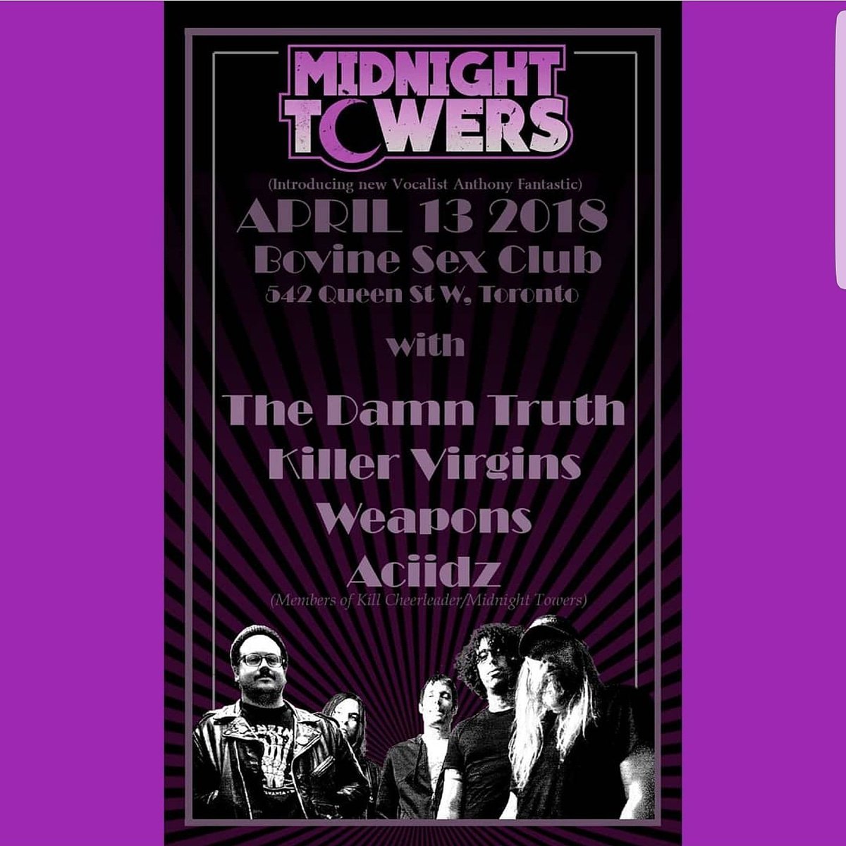 We are pretty happy to get back to playing some shows again. Our first show since September of last year! And our first with Tony Fantastic (Romeo Liquor Store) singing the tunes. Get excited.