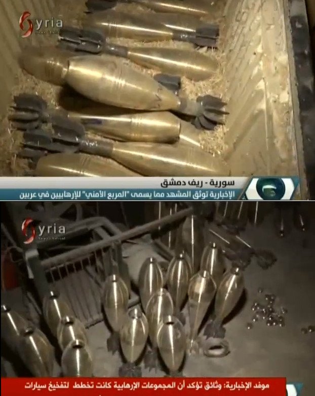 QalaatAlMudiq's tweet photo. E. #Damascus: Rebel weapon factory in #Irbeen (E. #Ghouta). https://t.co/HhcI3bX4rb
