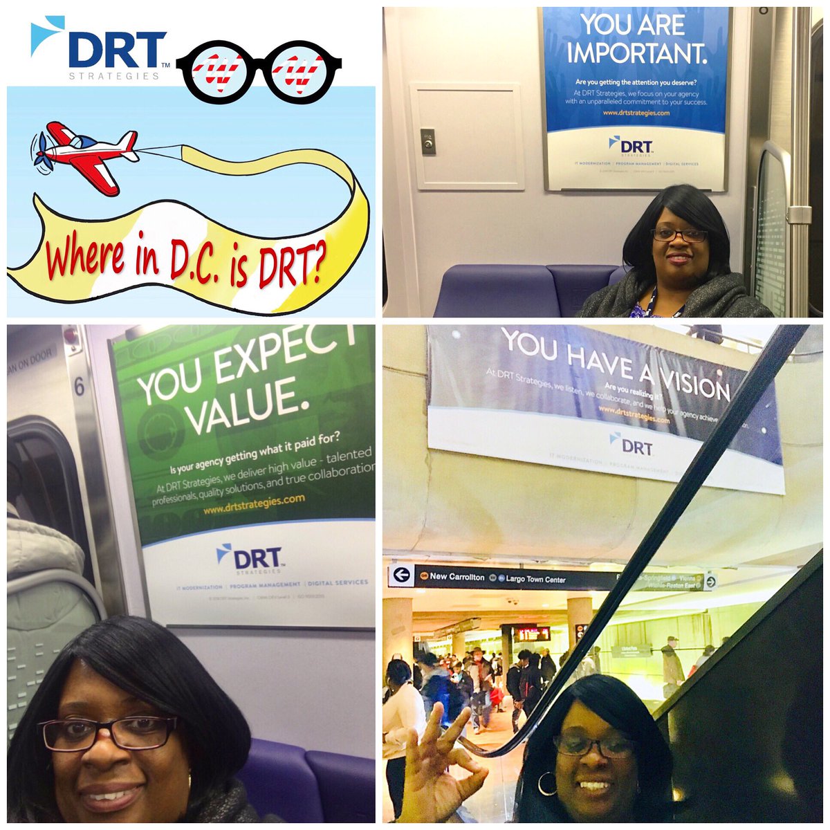 DRTStrategies's tweet photo. WOW... Kudos to Pamela Cox, from our #USDA #FSA EPMS team, for spotting #DRT all over #DC!!! ๐๐ผ #DRTStrategies #Technology #Strategy #ITsolutions #DrivingResolutionTogether #WhyWalkWhenYouCanDrive #ThinkHardWorkSmart https://t.co/HbVjQBprOK