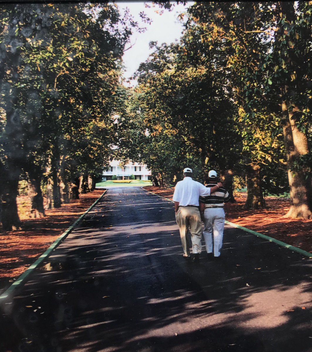 PRossMG's tweet photo. Not only do I get the chance to watch the greatest annual golf event in history, I get to be reminded of having had the opportunity to play the greatest course in the world w my dad! Thanks @TheMasters #memories https://t.co/owlBdL3XJz