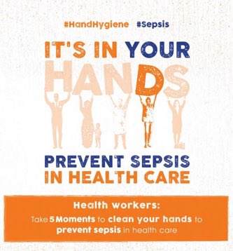 DidierPittet's tweet photo. One month to go to 5May @WHO global #handhygiene campaign. Find the call to action for health workers in your health care facilities to prevent #sepsis https://t.co/o2fMgETqTZ https://t.co/xptfFJE7v8