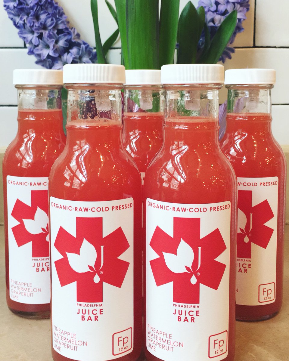 🚨New Flavor! All natural, all organic Fruit Punch 🥊 
We have combined the sweetness of Watermelon 🍉 and Pineapple 🍍 with the tart, refreshing taste of Ruby Red Grapefruit and a touch of Lime! Find us at <a href="/DiBrunoBros/">Di Bruno Bros.</a> !#phillyjuicebar #organiccoldpressedjuice #philly