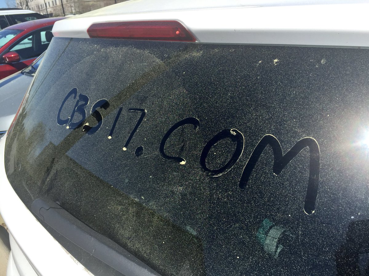 Lbhaviland's tweet photo. Decided it was time to put the #pollen to good use.
@WNCN #CBS17 https://t.co/0bdPZZYaIj
