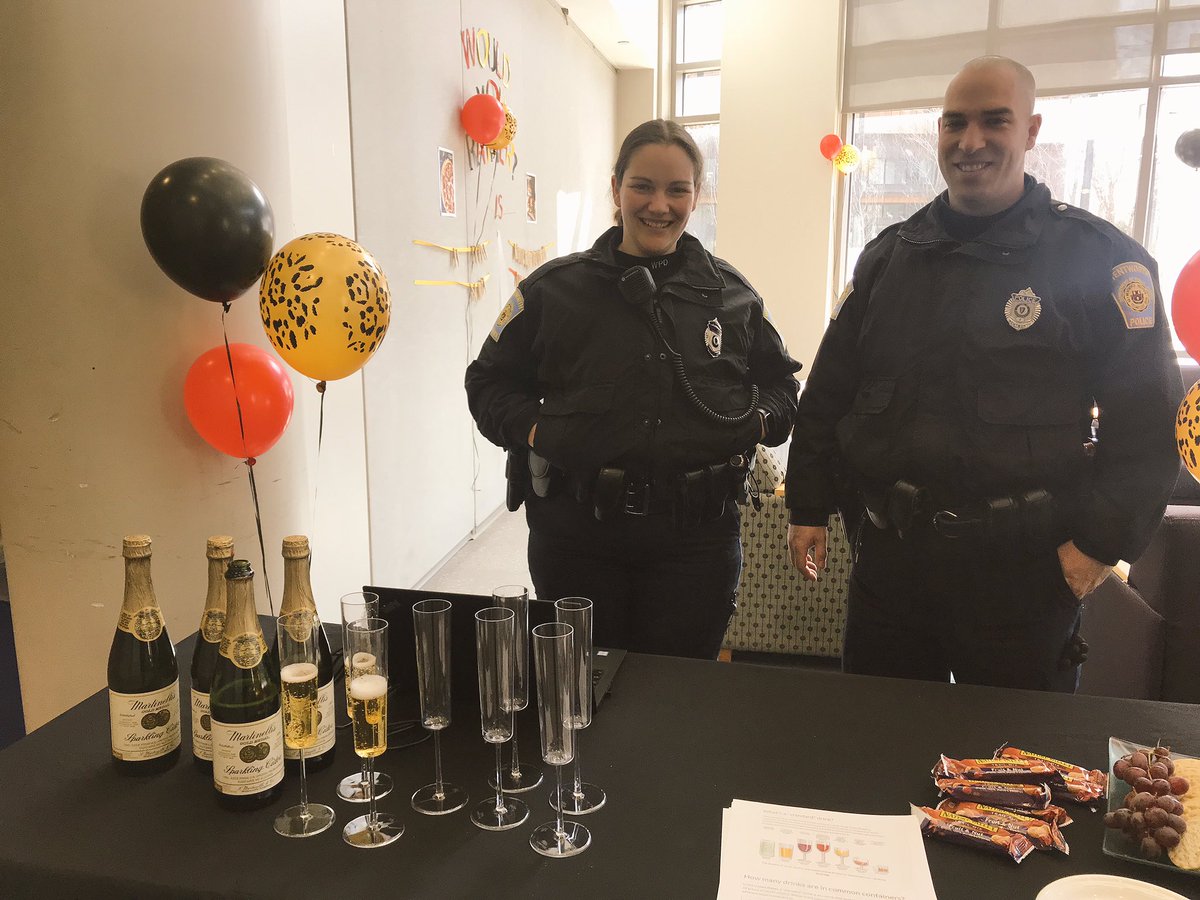 WITlife's tweet photo. Come celebrate the end of the semester with Public Safety in the 555 lobby between 11AM-1PM to learn about standard drink sizes! https://t.co/oO4Wjp1dTS