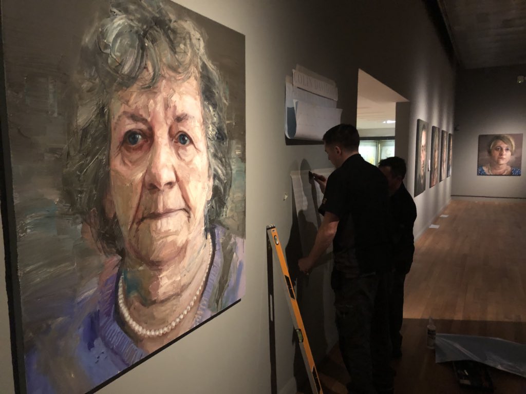 colin_davidson's tweet photo. Finishing the hang. ‘Silent Testimony’ reopens @UlsterMuseum tomorrow. Until 22 April. https://t.co/TdueKz4Iri
