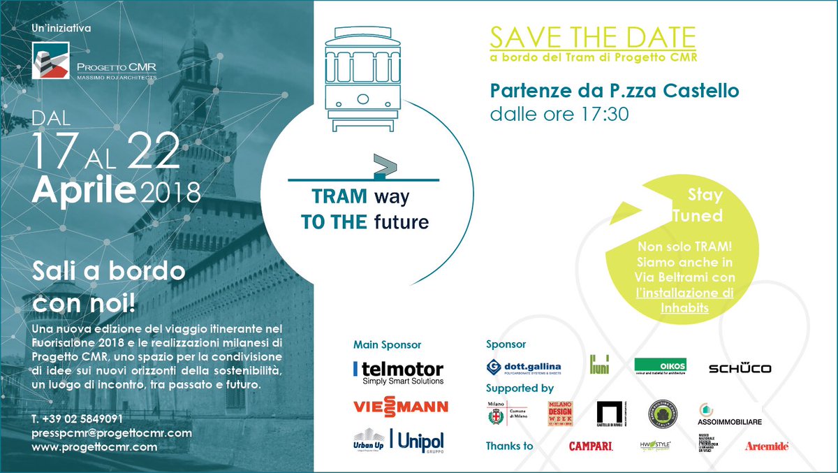 HwSocial's tweet photo. IL FUORISALONE CON HW STYLE!
Dal 17 al 22 aprile in Piazza Castello partirà #TramWayToTheFuture, il tram itinerante del #Fuorisalone2018 arredato a verde da #HWStyle
Tutti i giorni dalle 17:30 con partenza da Piazza Castello.
Sali a bordo: https://t.co/sTcvFd7iLT
#greenpassion https://t.co/EDCePG20Zw