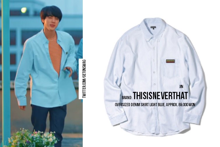 BTS Jin Inspired Light Blue Denim Jacket – unnielooks