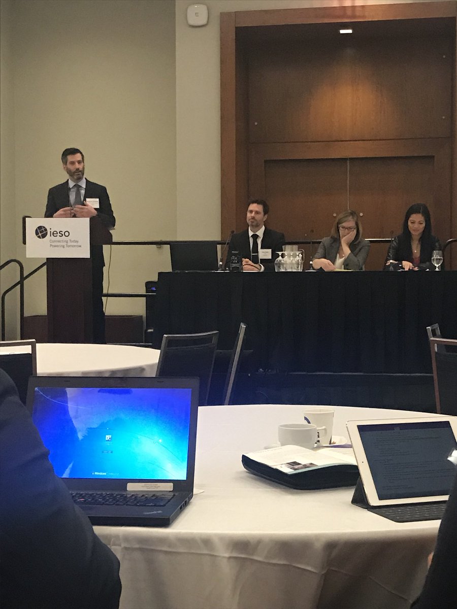 cp_esaas's tweet photo. Great panel discussion on the potential for non-emitting DERs and barriers for #energystorage in Ontario at @IESO_Tweets #NERSC Technical Conference this morning. https://t.co/cuvwTIvSwG