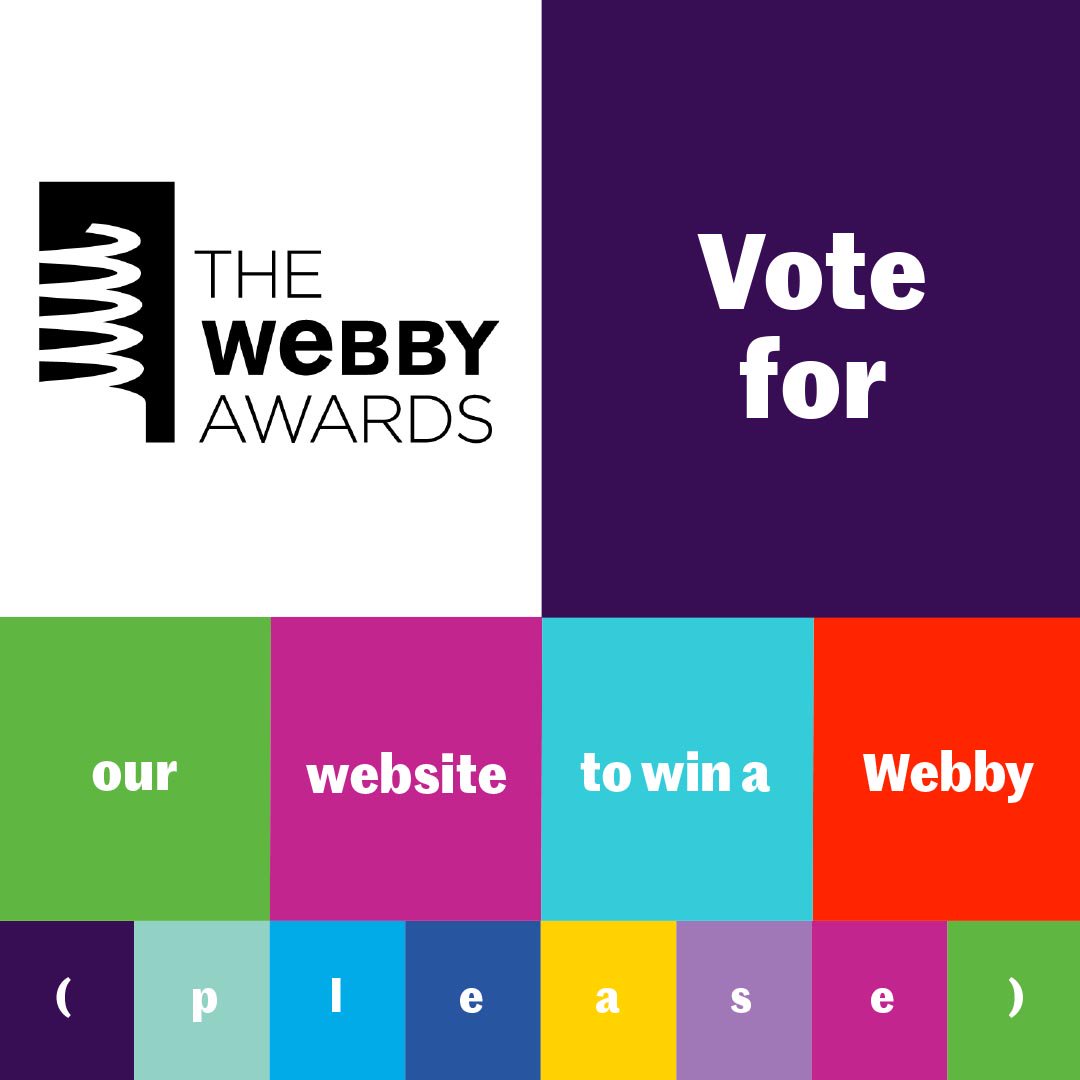 johnsonbanks's tweet photo. Crikey. The @johnsonbanks website is nominated for a Webby. So now we, er, need you to vote for us. Please? https://t.co/NHcsaAZYc9 https://t.co/Ooleonwtq5